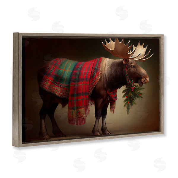 Stupell Industries Sasha | Festive Moose With Plaid Wall Art
