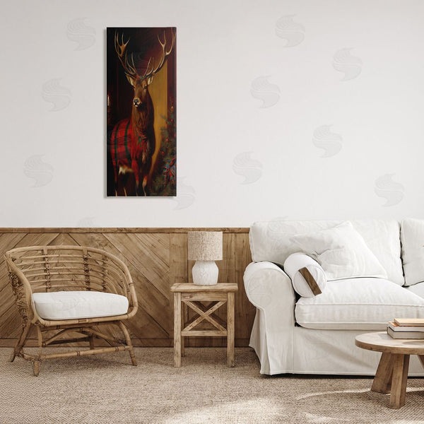Stupell Industries Sasha | Festive Plaid Deer Wall Art
