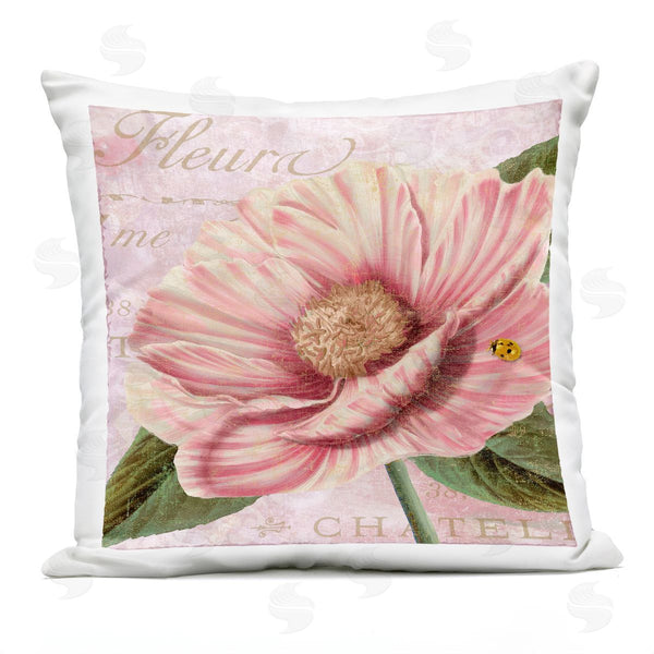 Stupell Industries Sasha | French Flower & Ladybug Printed Throw Pillow