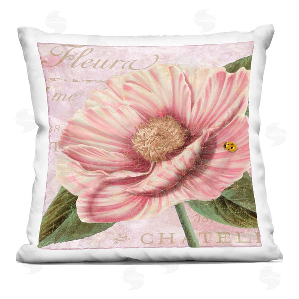 stupell industries Sasha | French Flower & Ladybug Printed Throw Pillow