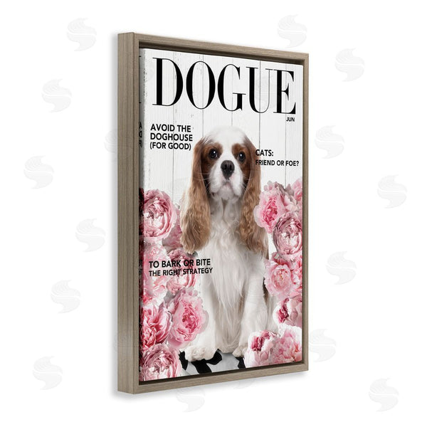 Stupell Industries Sasha | Funny Floral Dog Magazine Wall Art