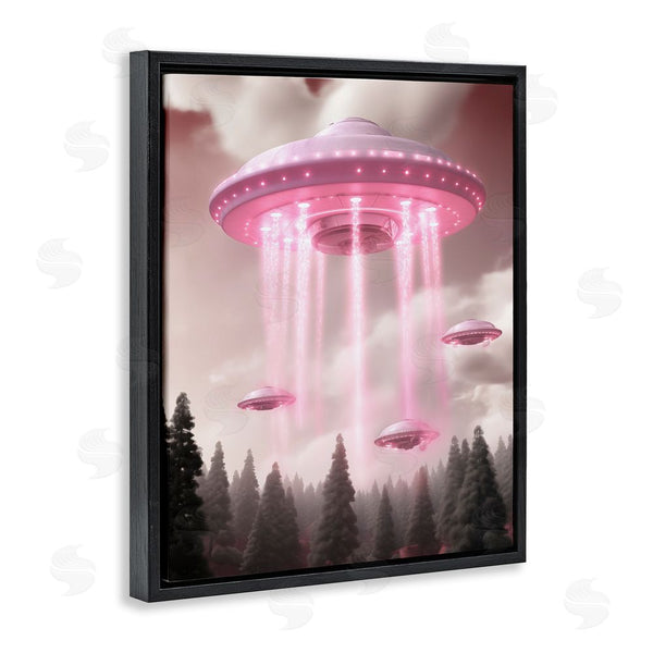 Stupell Industries Sasha | Glam UFO With Pink Beams Wall Art