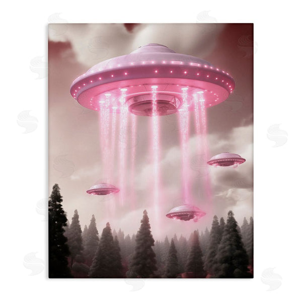stupell industries Sasha | Glam UFO with Pink Beams Wall Art