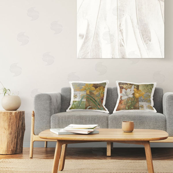 Stupell Industries Sasha | Lilies & Vintage Tile Patterns Printed Throw Pillow Set