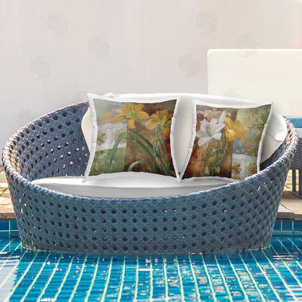 Stupell Industries Sasha | Lilies & Vintage Tile Patterns Printed Throw Pillow Set