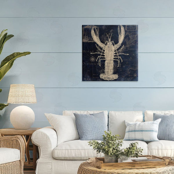 Stupell Industries Sasha | Lobster Contour Over Map Wall Art