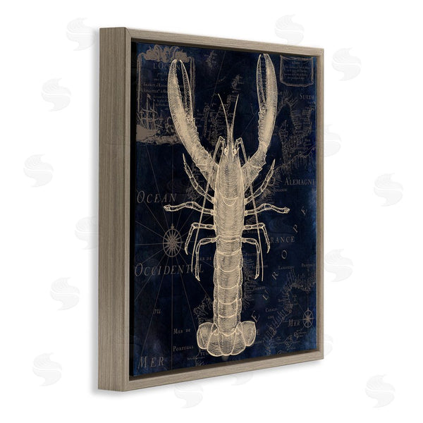 Stupell Industries Sasha | Lobster Contour Over Map Wall Art
