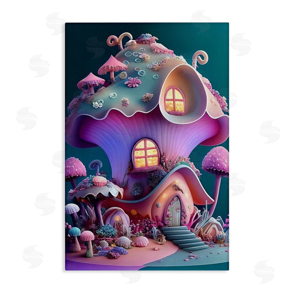 stupell industries Sasha | Magicville Fairytale Mushroom House Wall Art