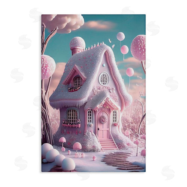 stupell industries Sasha | Magicville Snow Crusted Cottage Wall Art