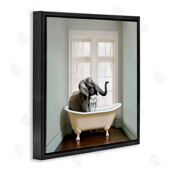 Stupell Industries Sasha | Minimal Elephant Bathtime Wall Art