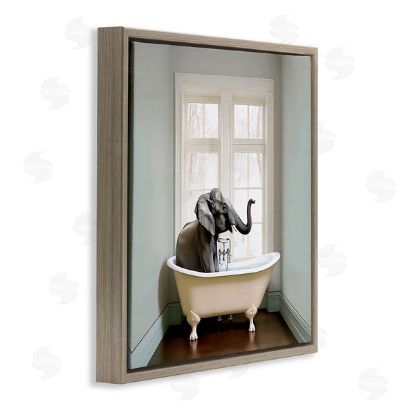 Stupell Industries Sasha | Minimal Elephant Bathtime Wall Art