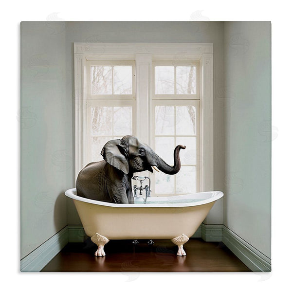 stupell industries Sasha | Minimal Elephant Bathtime Wall Art