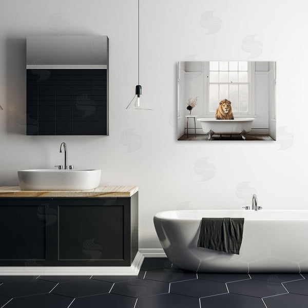 Stupell Industries Sasha | Minimalist Lion Bathtime Wall Art
