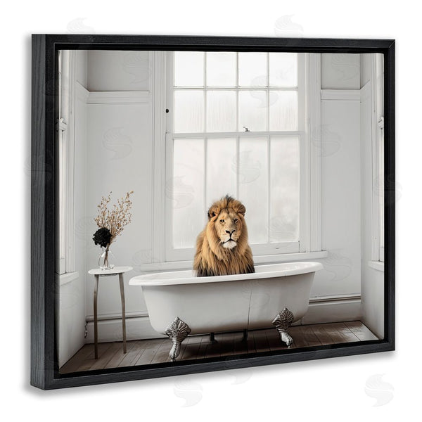 Stupell Industries Sasha | Minimalist Lion Bathtime Wall Art