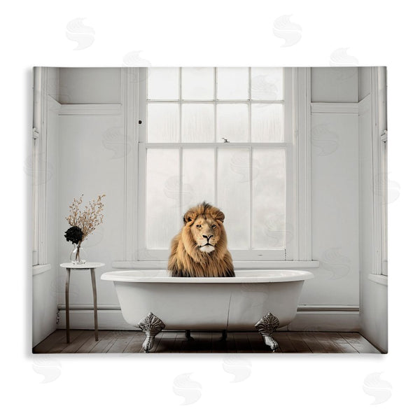 stupell industries Sasha | Minimalist Lion Bathtime Wall Art