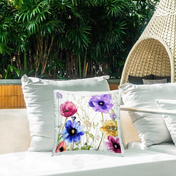 Stupell Industries Sasha | Modern Spring Garden Flowers Printed Throw Pillow