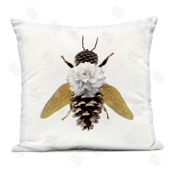 Stupell Industries Sasha | Nature Constructed Bee Printed Throw Pillow