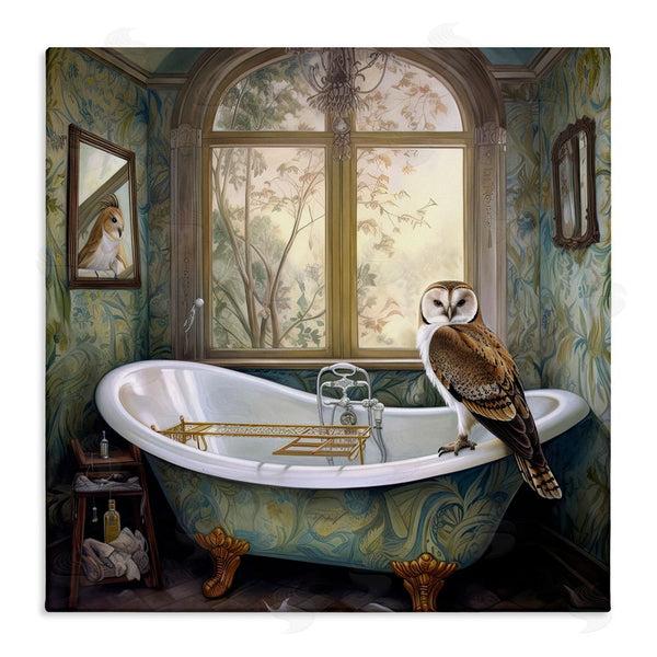 stupell industries Sasha | Paisley Patterned Owl Bathtime Wall Art