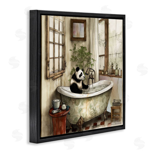 Stupell Industries Sasha | Panda Bear Bath Time Tub Wall Art