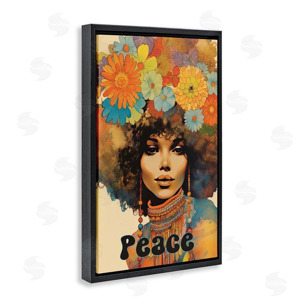 Stupell Industries Sasha | Peace Groovy Afro Girl Wall Art