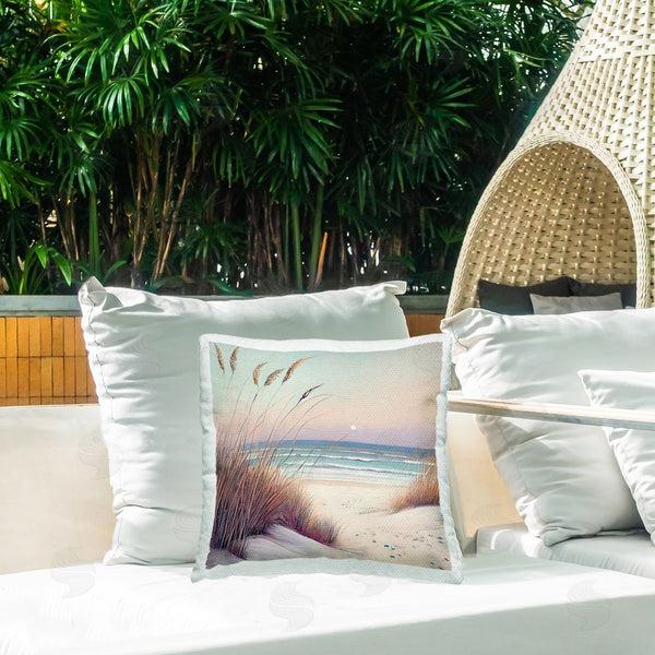 Stupell Industries Sasha | Peaceful Beach Dunes View Printed Throw Pillow