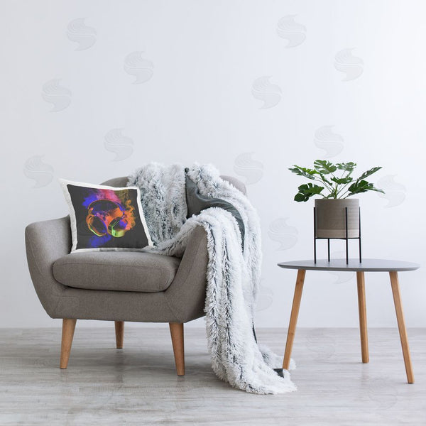 Stupell Industries Sasha | Power Play Headphones Printed Throw Pillow