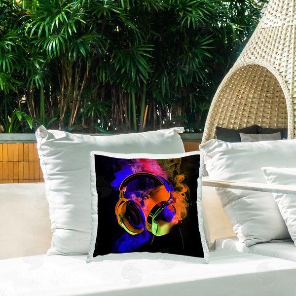 Stupell Industries Sasha | Power Play Headphones Printed Throw Pillow