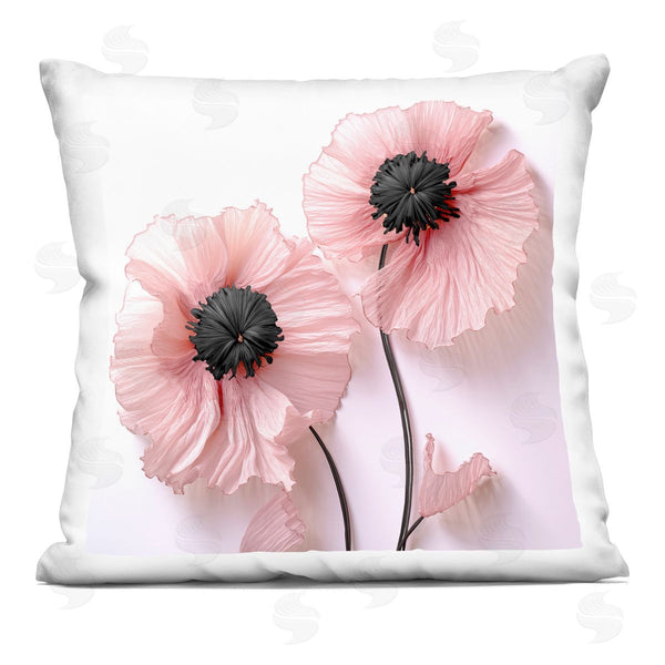 stupell industries Sasha | Properly Pink Poppies Printed Throw Pillow