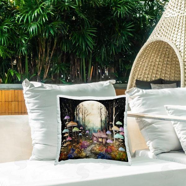 Stupell Industries Sasha | Quirky Mushroom Forest Printed Throw Pillow