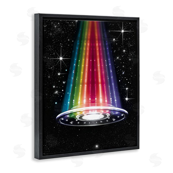 Stupell Industries Sasha | Rainbow Galaxy UFO Wall Art