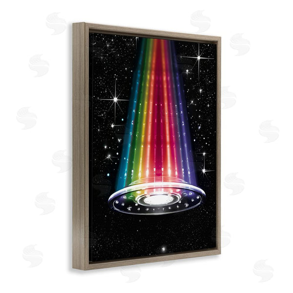Stupell Industries Sasha | Rainbow Galaxy UFO Wall Art