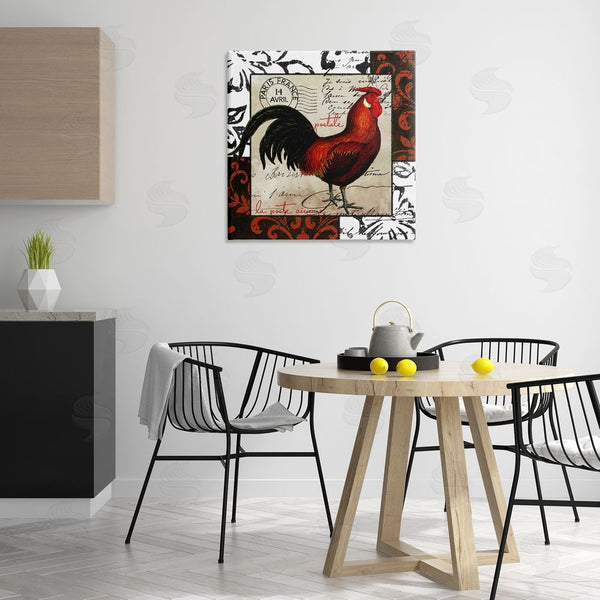 Stupell Industries Sasha | Rooster & Vintage Post Wall Art