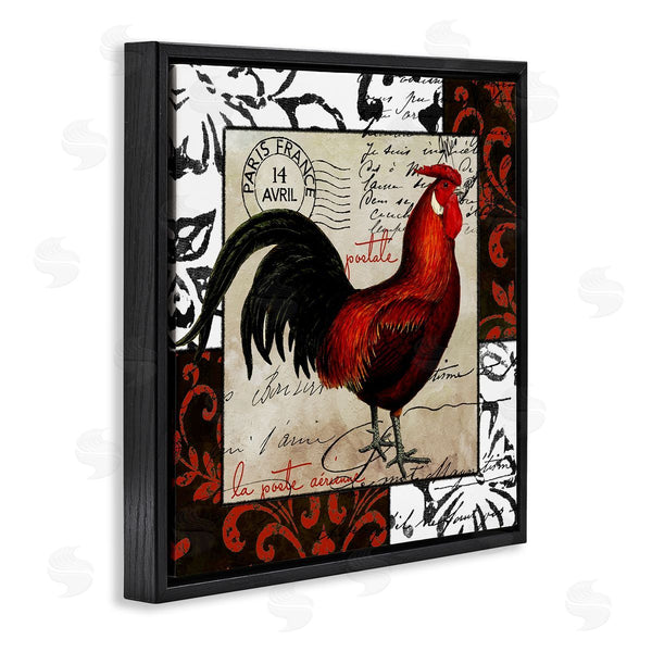 Stupell Industries Sasha | Rooster & Vintage Post Wall Art