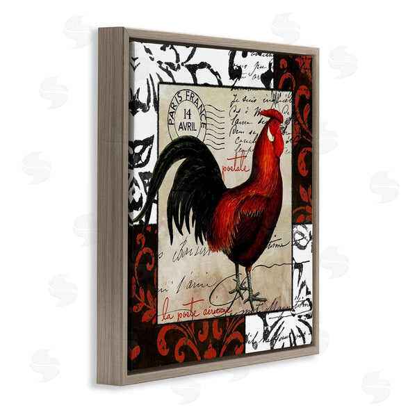 Stupell Industries Sasha | Rooster & Vintage Post Wall Art
