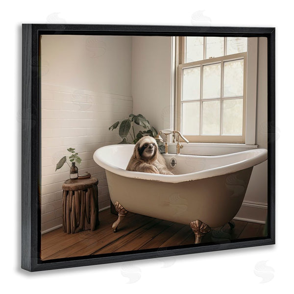 Stupell Industries Sasha | Soft Sloth Bath Time Wall Art