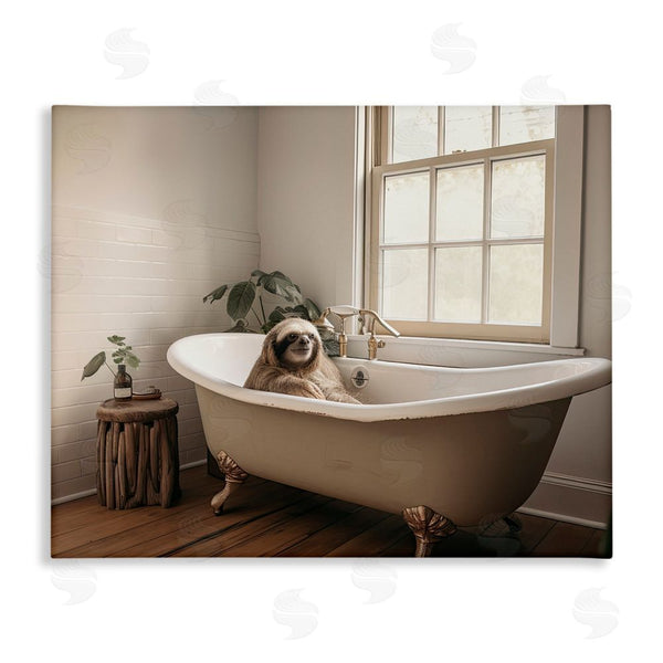 stupell industries Sasha | Soft Sloth Bath Time Wall Art