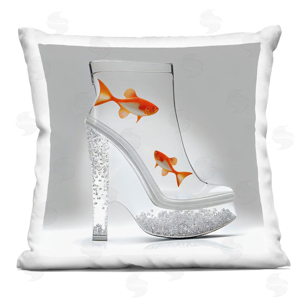 stupell industries Sasha | Sparkle Fish Fashion Boot Printed Throw Pillow