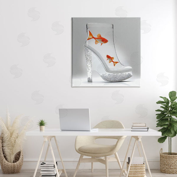 Stupell Industries Sasha | Sparkle Fish Fashion Boot Wall Art