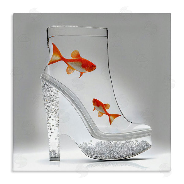 stupell industries Sasha | Sparkle Fish Fashion Boot Wall Art