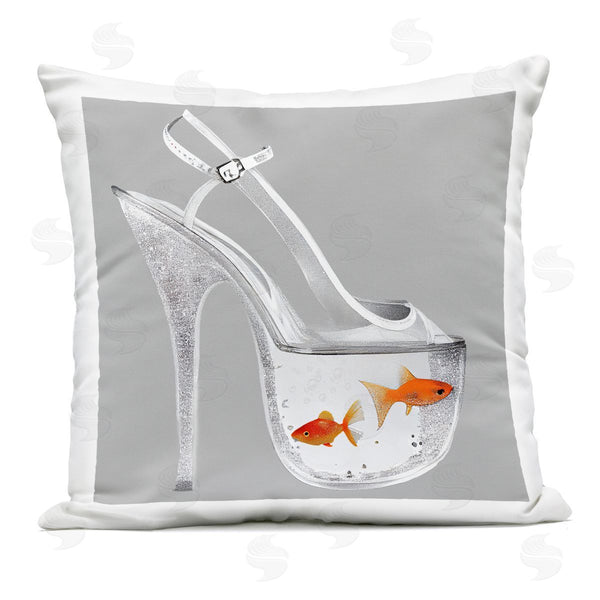 Stupell Industries Sasha | Sparkle Fish Fashion Goldfish Printed Throw Pillow
