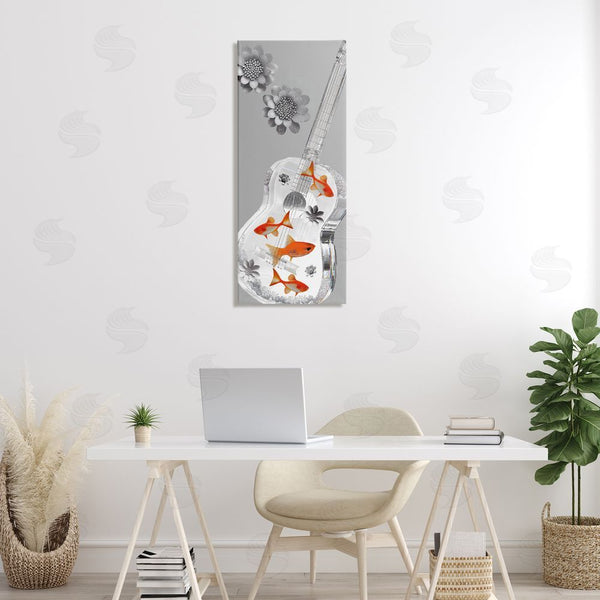 Stupell Industries Sasha | Sparkle Fish Guitar And Flowers Wall Art