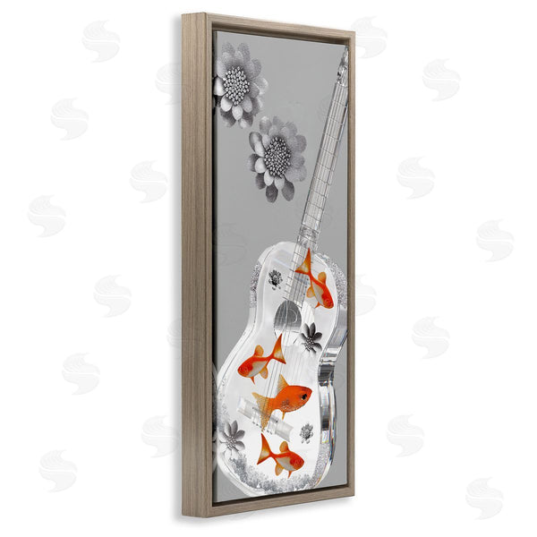 Stupell Industries Sasha | Sparkle Fish Guitar And Flowers Wall Art