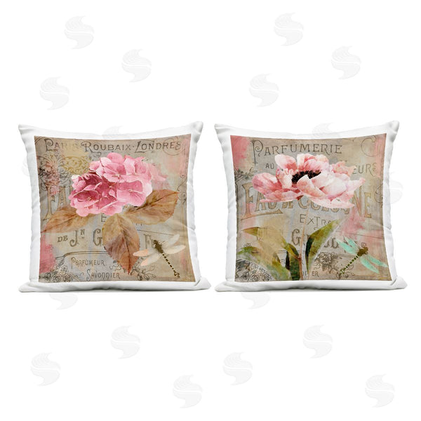 Stupell Industries Sasha | Vintage Collage French Florals Printed Throw Pillow Set