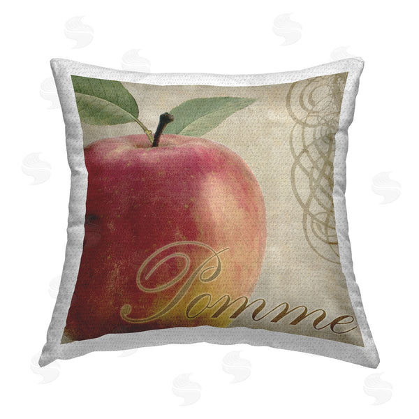 Stupell Industries Sasha | Vintage French Apple Printed Throw Pillow