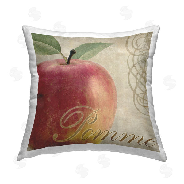 stupell industries Sasha | Vintage French Apple Printed Throw Pillow