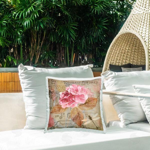 Stupell Industries Sasha | Vintage French Hydrangea Printed Throw Pillow