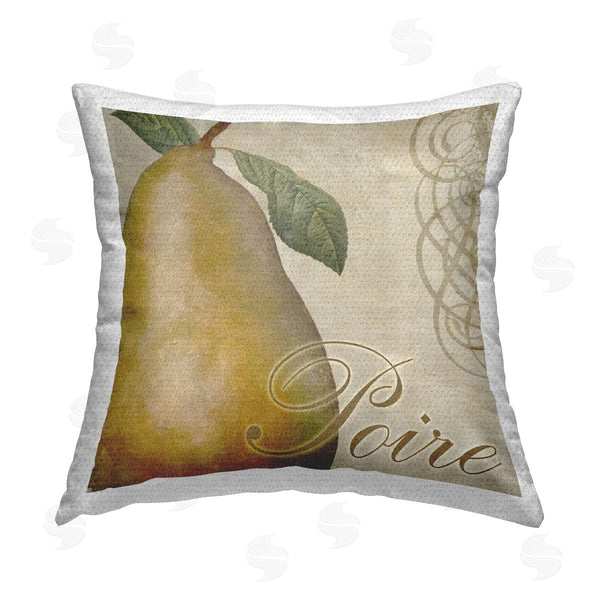 Stupell Industries Sasha | Vintage French Pear Printed Throw Pillow