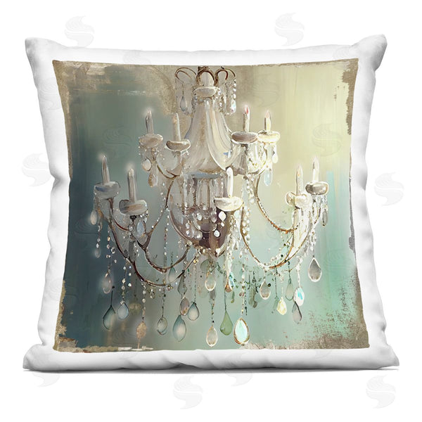 stupell industries Sasha | Vintage Illumine Chandelier Printed Throw Pillow