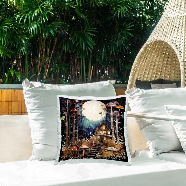 Stupell Industries Sasha | Whimsical Mushroom Cottage Printed Throw Pillow