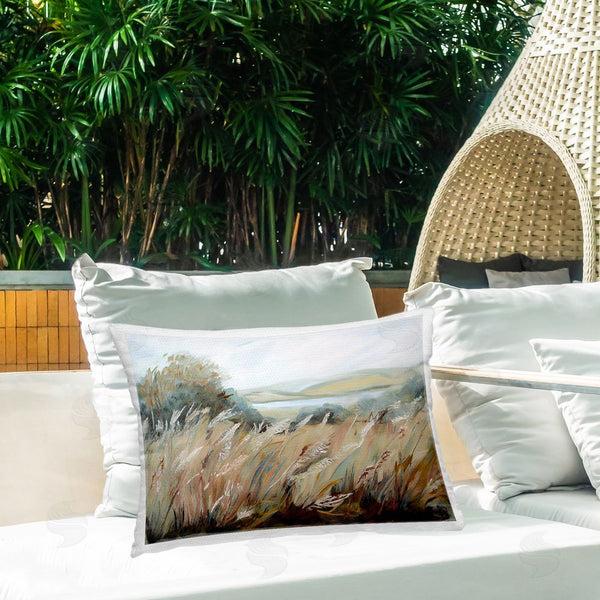 Stupell Industries Sasha | Windy Meadow Distortion Printed Throw Pillow